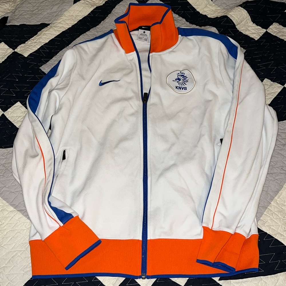 Vintage KNVB Nederlands football soccer Nike track jacket large